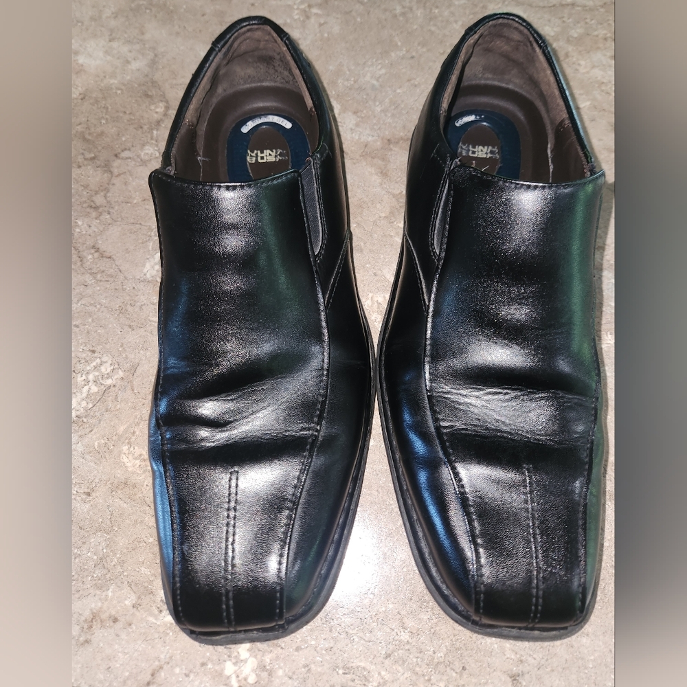 Nunn Bush Mens Leather Loafers‎ Sz 9.5 M comfort Slip On Shoes Black